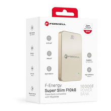 Заредете изображение във визуализатора на галерията – FORCELL F-ENERGY F10K8 Super Slim powerbank compatible with MagSafe PD3.0 QC4.0 15W 10000 mAh titanium dessert
