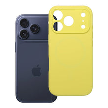 Заредете изображение във визуализатора на галерията – Силиконов гръб 2mm за IPHONE 17 Pro compatible with MagSafe лимонено жълт
