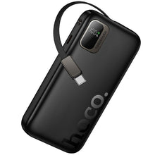 Заредете изображение във визуализатора на галерията – Powerbank Hoco 10000 mAh QC PD 20W with retractable cable USB C Q51 black
