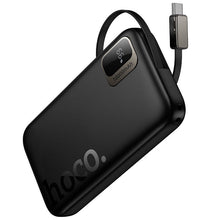 Заредете изображение във визуализатора на галерията – Powerbank Hoco 10000 mAh QC PD 20W with retractable cable USB C Q51 black
