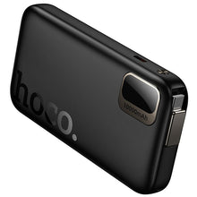 Заредете изображение във визуализатора на галерията – Powerbank Hoco 10000 mAh QC PD 20W with retractable cable USB C Q51 black
