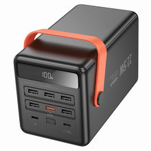 Заредете изображение във визуализатора на галерията – Powerbank Hoco 100000 mAh QC PD 2,4A 22,5W with built-in light J142 black
