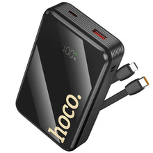 Заредете изображение във визуализатора на галерията – Powerbank Hoco 20000 mAh QC PD 22,5W with built-in cables USB C + Lightning Q37A black
