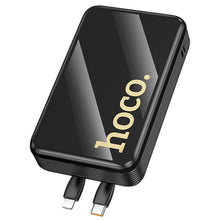 Заредете изображение във визуализатора на галерията – Powerbank Hoco 20000 mAh QC PD 22,5W with built-in cables USB C + Lightning Q37A black
