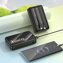 Заредете изображение във визуализатора на галерията – Powerbank Hoco 20000 mAh QC PD 22,5W with built-in cables USB C + Lightning Q37A black
