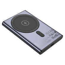 Заредете изображение във визуализатора на галерията – Powerbank compatible with MagSafe Hoco 5000 mAh QC PD 20W Q32 metal gray
