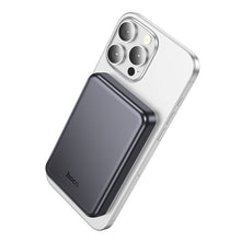Заредете изображение във визуализатора на галерията – Powerbank compatible with MagSafe Hoco 5000 mAh 2A 5W J160 metal gray
