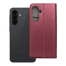 Заредете изображение във визуализатора на галерията – Калъф тип книга  SMART MAGNETO за SAMSUNG A37 бордо

