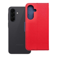 Заредете изображение във визуализатора на галерията – Калъф тип книга FANCY за SAMSUNG A37 червен / тъмно син
