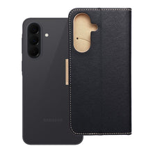 Заредете изображение във визуализатора на галерията – Калъф тип книга FANCY за SAMSUNG A37 черен / златист
