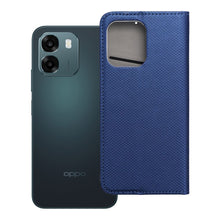 Заредете изображение във визуализатора на галерията – Калъф тип книга SMART за OPPO A6 тъмно син
