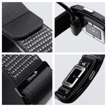 Заредете изображение във визуализатора на галерията – Smart fitness band with IP68 Waterproof Rating, ECG, Heart Rate, HRV, Blood Pressure, SpO2, Sleep &amp; Stress Monitoring TITMO Loop I-110 black
