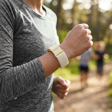 Заредете изображение във визуализатора на галерията – Smart fitness band with IP68 Waterproof Rating, ECG, Heart Rate, HRV, Blood Pressure, SpO2, Sleep &amp; Stress Monitoring TITMO Loop I-110 gold
