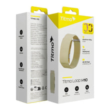 Заредете изображение във визуализатора на галерията – Smart fitness band with IP68 Waterproof Rating, ECG, Heart Rate, HRV, Blood Pressure, SpO2, Sleep &amp; Stress Monitoring TITMO Loop I-110 gold
