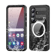 Заредете изображение във визуализатора на галерията – Case for Samsung S26 PLUS Waterproof Shellbox MARS with metal ring black
