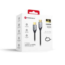 Заредете изображение във визуализатора на галерията – Cable HDMI 2.1 Forcell Cafule 8K 60Hz / 4K 120Hz – Ultra High Speed, HDR, eARC, VRR, 48Gbps 5 m black
