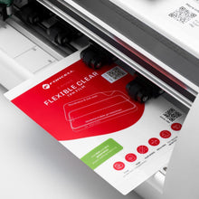 Заредете изображение във визуализатора на галерията – Cutting film for cutting machine 2nd and 3rd gen, Forcell F-Protect Flexible CLEAR 196 x 125 mm 25 pcs transparent
