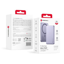 Заредете изображение във визуализатора на галерията – Powerbank compatible with MagSafe Forcell F-Energy Slim F5K9 QC4.0 PD3.0 15W 5000 mAh purple
