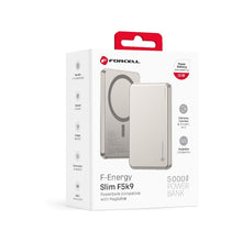 Заредете изображение във визуализатора на галерията – Powerbank compatible with MagSafe Forcell F-Energy Slim F5K9 QC4.0 PD3.0 15W 5000 mAh cloud dancer
