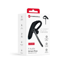 Заредете изображение във визуализатора на галерията – Wireless mono headset (ENC, Multipoint, BT 6.0 + EDR, 170mah) FORCELL Orion Plus black
