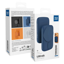 Заредете изображение във визуализатора на галерията – Powerbank compatible with MagSafe Blue Star Slim DG-P8 15W 5000 mAh navy blue
