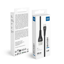 Заредете изображение във визуализатора на галерията – Cable USB A to USB C Blue Star 2A 12W 1 m PJ-DG4-A black
