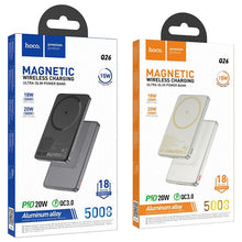 Заредете изображение във визуализатора на галерията – Powerbank compatible with MagSafe Hoco 5000 mAh QC PD 2A 20W Q26 orange
