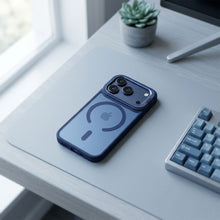 Заредете изображение във визуализатора на галерията – Case for iPhone 17 PRO Forcell F-Protect Shadow Stand Premium compatible with MagSafe navy blue
