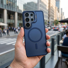Заредете изображение във визуализатора на галерията – Case for Samsung A37 Forcell F-Protect Shadow Stand Premium compatible with MagSafe navy blue
