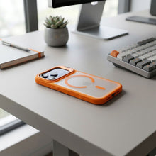 Заредете изображение във визуализатора на галерията – Case for iPhone 17 PRO Forcell F-Protect Shadow Stand Premium compatible with MagSafe orange

