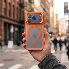 Заредете изображение във визуализатора на галерията – Case for iPhone 17 PRO Forcell F-Protect Shadow Stand Premium compatible with MagSafe orange
