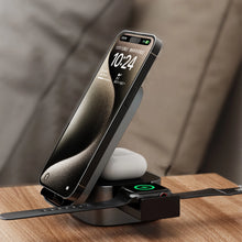 Заредете изображение във визуализатора на галерията – Dudao A11Pro+ inductive charger 15W 3in1 for phone / smartwatch / headphones - black
