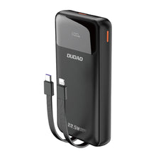 Заредете изображение във визуализатора на галерията – Dudao K15Pro Powerbank 20000mAh 22.5W PD USB-C / USB-A / built-in Lightning and USB-C cables - black
