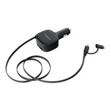 Заредете изображение във визуализатора на галерията – VEGER car charger USB C + cable USB C / Lightning QC PD 84W CC89 black
