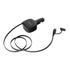 VEGER car charger USB C + cable USB C / Lightning QC PD 84W CC89 black
