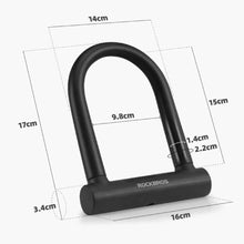 Заредете изображение във визуализатора на галерията – Rockbros RKS610-BK U-lock bicycle lock - black
