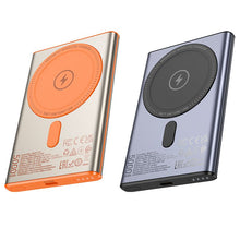 Заредете изображение във визуализатора на галерията – Powerbank compatible with MagSafe Hoco 5000 mAh QC PD 20W Q32 metal gray
