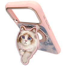 Заредете изображение във визуализатора на галерията – NIMMY magnetic hanger DENIM FASHION RAGDOLL CAT pink
