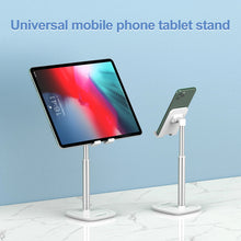 Заредете изображение във визуализатора на галерията – Choetech H035 aluminum stand for a phone or tablet with adjustment - white and silver
