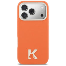 Заредете изображение във визуализатора на галерията – KARL LAGERFELD case for IPHONE 17 Pro compatible with MagSafe KLHMP17L5PGFKHGO (PU FW W/ KHead Logo) orange
