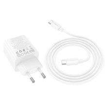 Заредете изображение във визуализатора на галерията – HOCO charger 2 x Type C + 2 x USB A + cable Type C to Type C PD QC3.0 3A 20W N55 white
