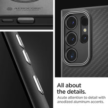 Заредете изображение във визуализатора на галерията – Spigen Enzo Aramid case for Samsung Galaxy S24 Ultra - matte black
