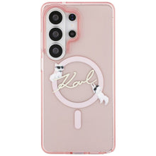 Заредете изображение във визуализатора на галерията – KARL LAGERFELD case for SAMSUNG S26 Ultra KLHMS26L5HKSCAP (Magnetic IML KC Script) pink
