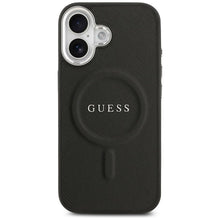 Заредете изображение във визуализатора на галерията – GUESS case for IPHONE 17 compatible with MagSafe GUHMP17SPSAREGSK (PU W/ Classic Logo) black
