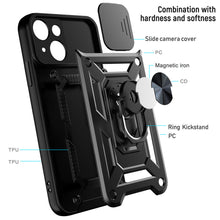 Заредете изображение във визуализатора на галерията – Slide Camera Armor Case for Xiaomi Redmi Note 13 Pro Plus 5G Black
