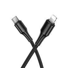Заредете изображение във визуализатора на галерията – Cable USB C to Lightning Hoco PD 27W 1 m X120 black
