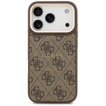 Заредете изображение във визуализатора на галерията – GUESS case for IPHONE 17 Pro compatible with MagSafe GUHMP17LP4MSEGCW (PU 4G W/ Classic) brown
