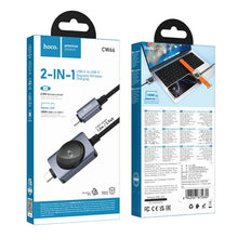 Заредете изображение във визуализатора на галерията – Hoco USB C to USB C cable PD100W with wireless charging for Apple Watch 1,2 m CW66 black
