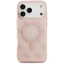 Заредете изображение във визуализатора на галерията – GUESS case for IPHONE 17 Pro compatible with MagSafe GUHMP17LH4DTEP (IML 4G Background) pink
