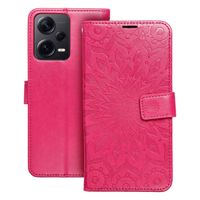 Калъф тип книга MEZZO за XIAOMI Redmi Note 12 5G mandala магента